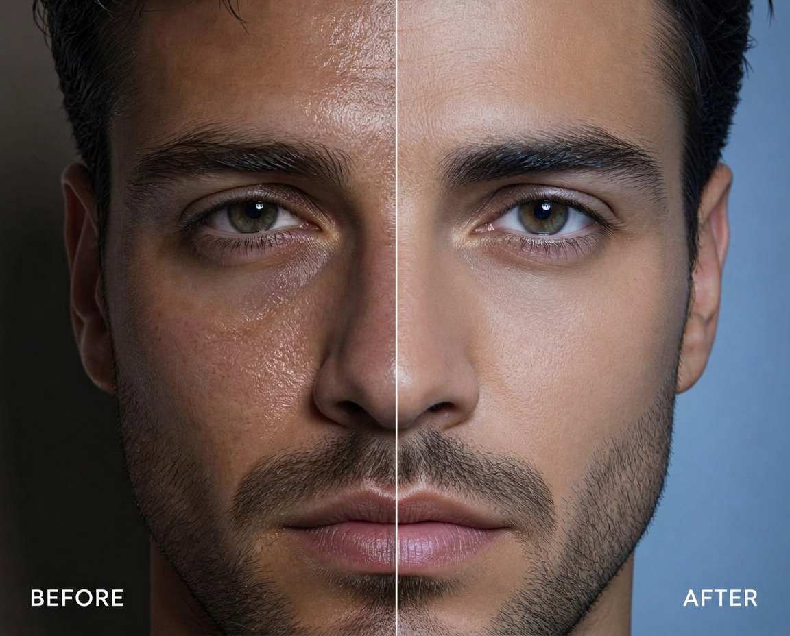 Before and after Glow X
